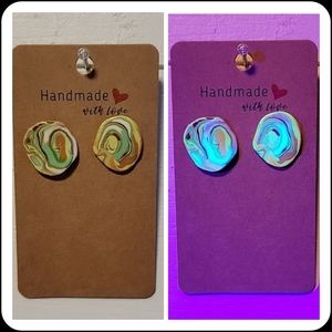 "Ugly Sweater" UV Reactive Handmade Earrings